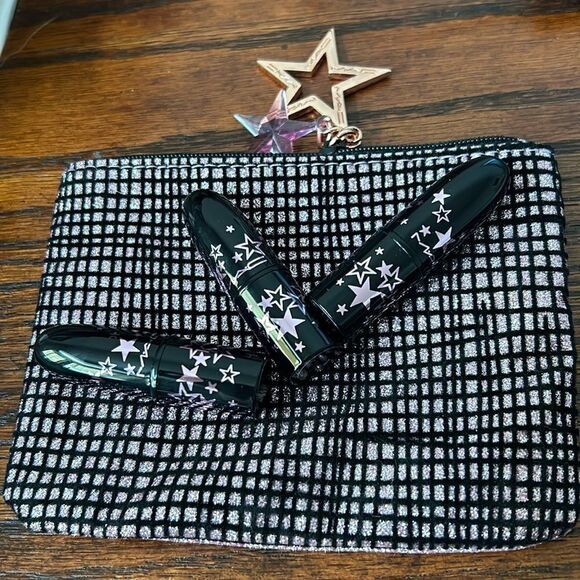 MAC kit 3 mini new lipsticks and cosmetic bag RARE unique - Picture 3 of 13